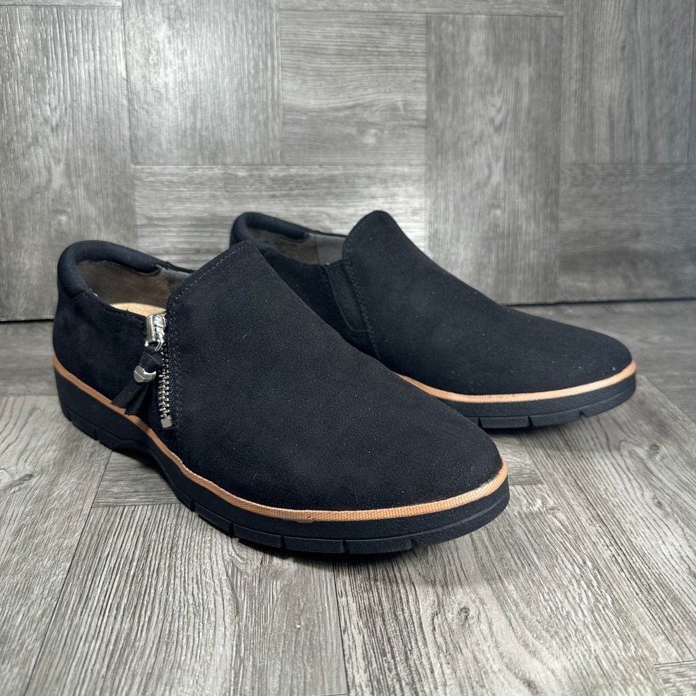 Dr. Scholls Womens Slip On Shoes Size 7 Black Side Zip Casual Comfort NEW - Picture 5 of 8